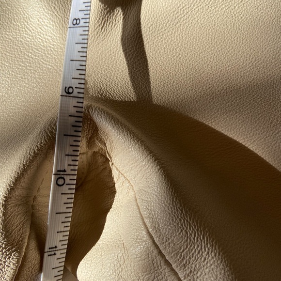 Sienna studio supple cream leather vest pant set ,high waisted pants vest fitted - Picture 8 of 11